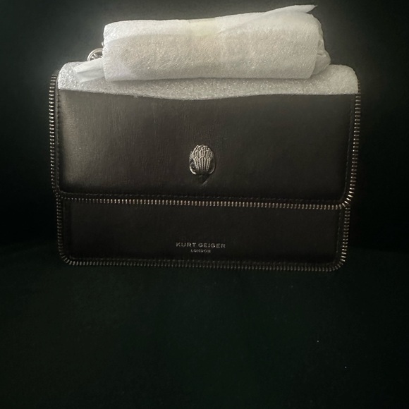 New🖤🐆Kurt Geiger Shoreditch Black Small Leather & Genuine Calf Hair Bag - Picture 6 of 8